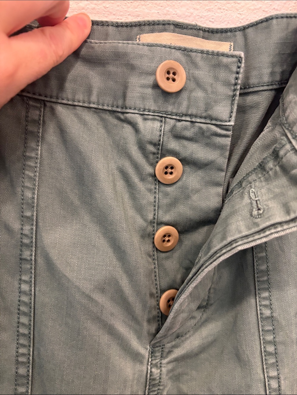 Madewell 100% Cotton Men’s Green Cargo Pants W 32 - Picture 5 of 8